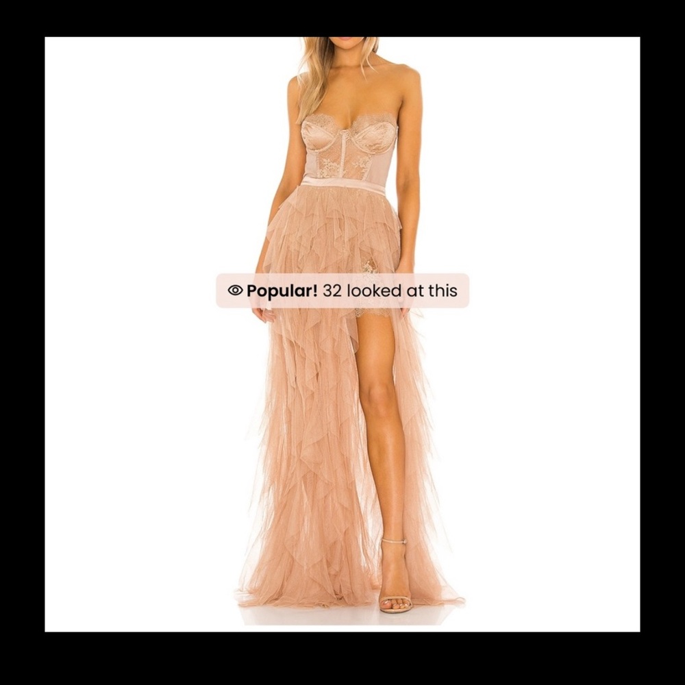 For Love And Lemons Blush Maxi Dress